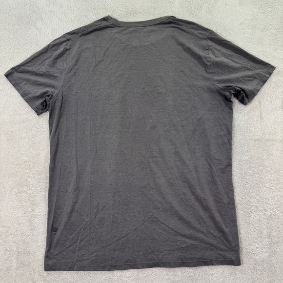 Lululemon ABC T Shirt Mens Medium Charcoal Gray Short Sleeve Crew Neck Casual - Picture 4 of 5